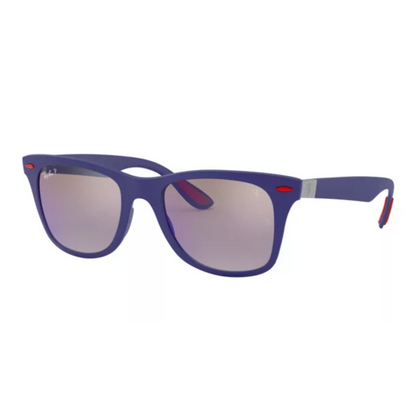 FERRARI WAYFARER LITEFORCE AZUL ESPEJADO POLARIZADO PATILLA PUNTA ROJA	4195 F604 HO PZ